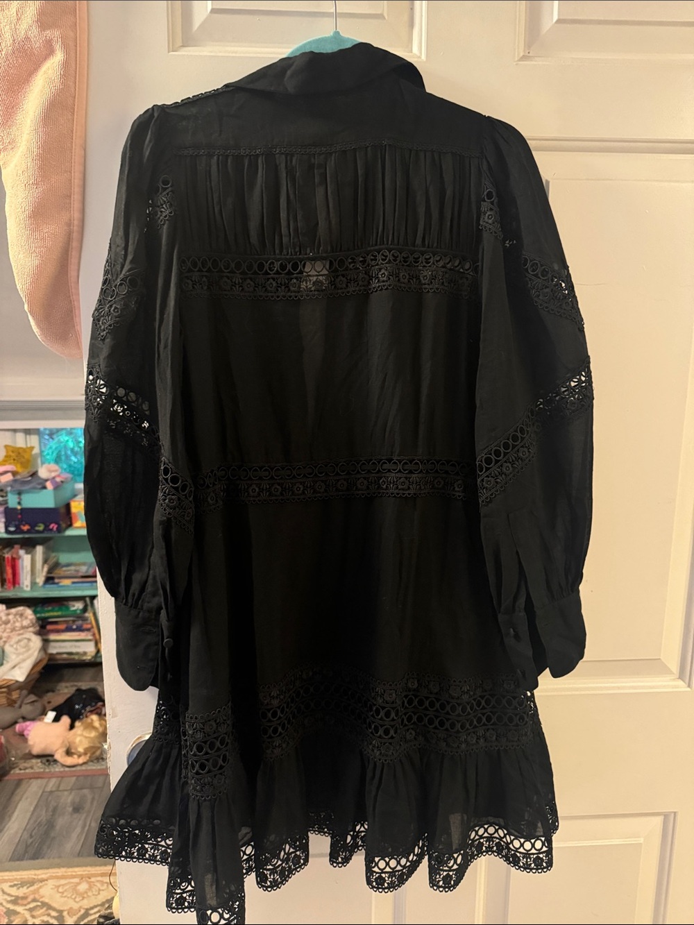 CHARO RUIZ Ibiza "Daniela" Black Lace Long-Sleeve Mini Dress size XS - Picture 10 of 10